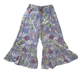 True Destinations Resort Wear‎ Flare Pants Beach Coverup sz M New Wide Leg